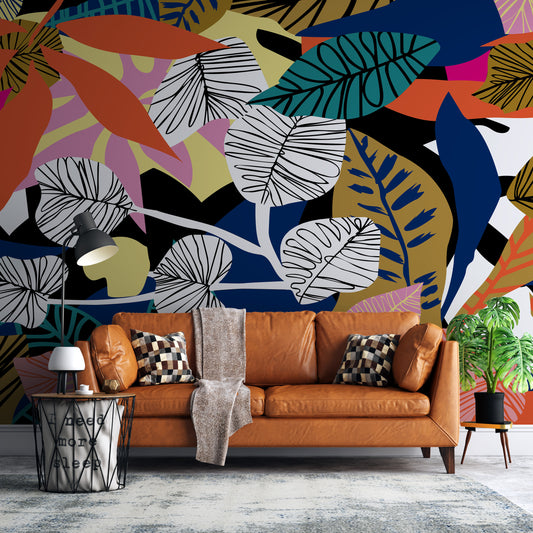 Floral Abstract Mural