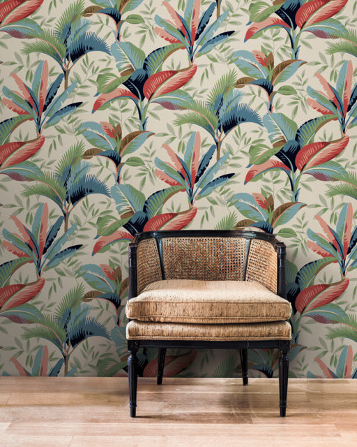 Blue/Beige Summerhouse Savanna Wallpaper