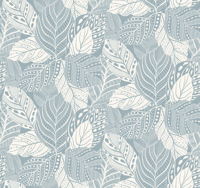 Blue Vinca Smokey Blue Wallpaper