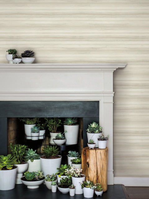 Beige Pandora Leaf Birch Wallpaper