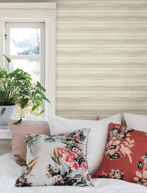 Beige Pandora Leaf Birch Wallpaper