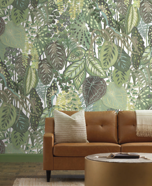 Green Greenery Mural Cotton Wall Mural