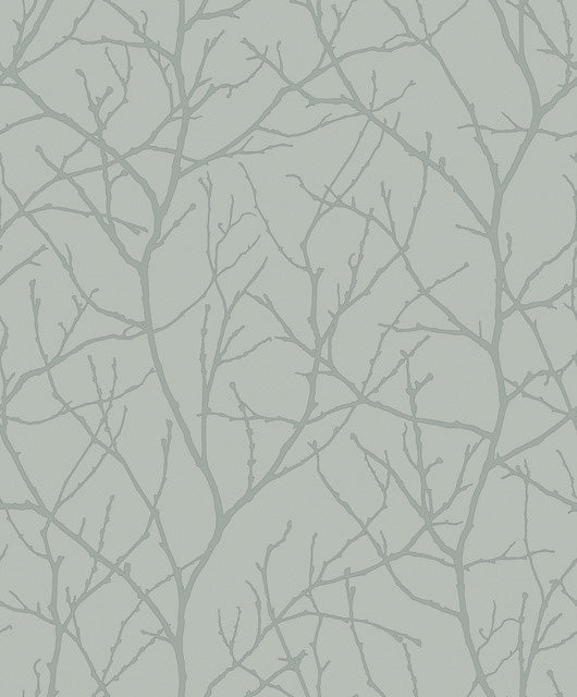 Smokey Blue & Silver Trees Silhouette Wallpaper Trees Silhouette