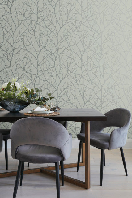 Eucalyptus & Silver Trees Silhouette Wallpaper Trees Silhouette