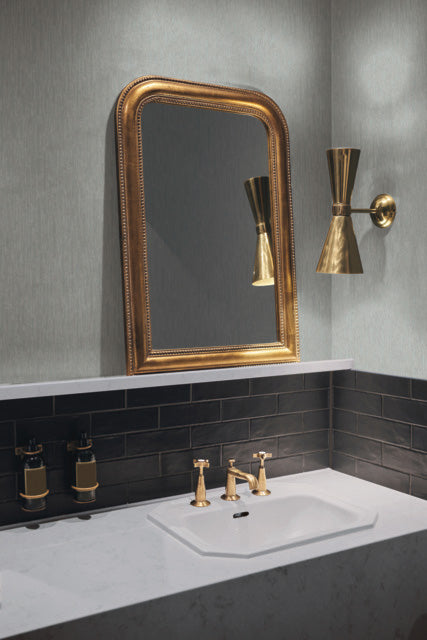 Spa & Silver Metallic Cascade Wallpaper Metallic Cascade