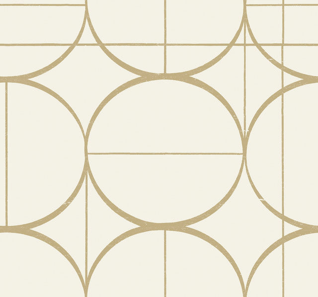 Cream & Gold Sun Circles Wallpaper Sun Circles