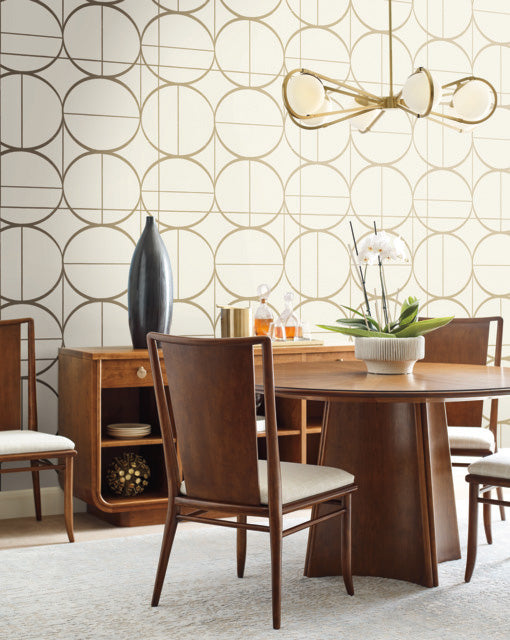 Cream & Gold Sun Circles Wallpaper Sun Circles