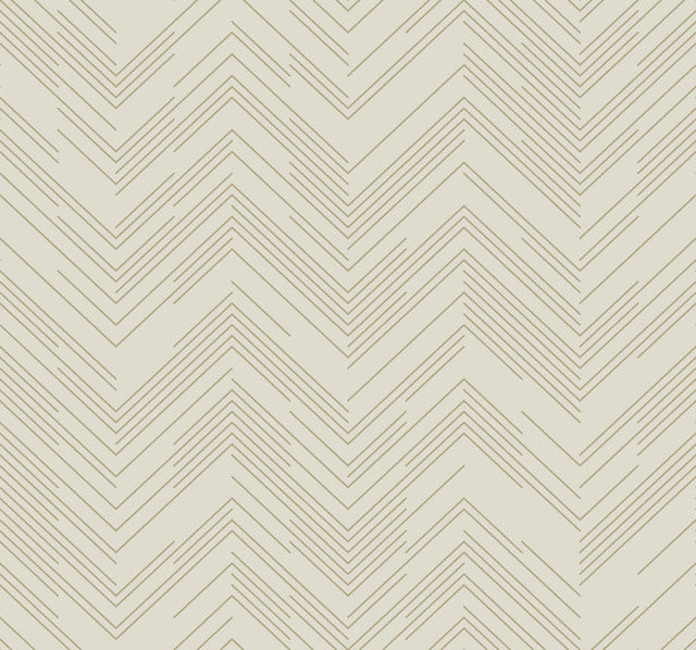 Cream & Gold Polished Chevron Wallpaper Polished Chevron