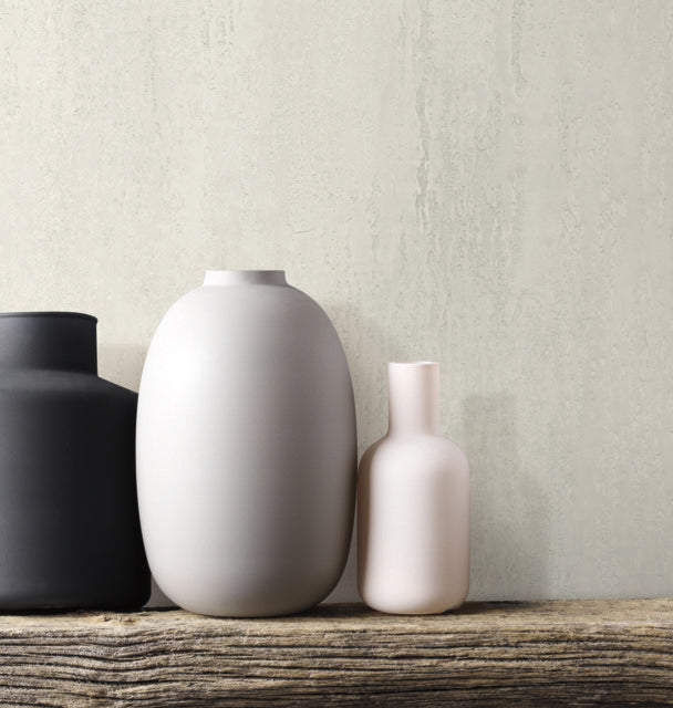 White Stucco Finish Wallpaper