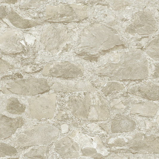 Beige Field Stone Wallpaper