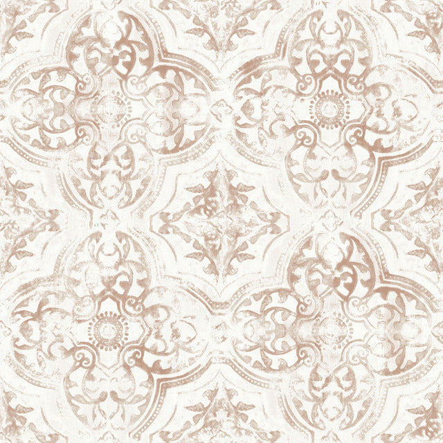 Off White/Tan Quartet Wallpaper