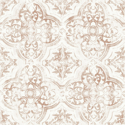 Off White/Tan Quartet Wallpaper