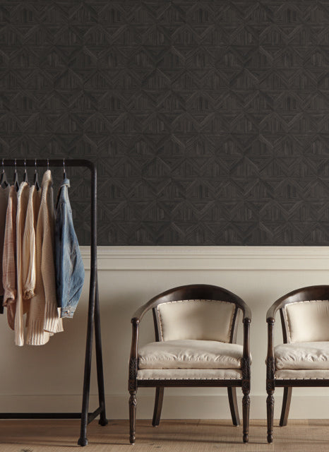 Black Parquet Wallpaper