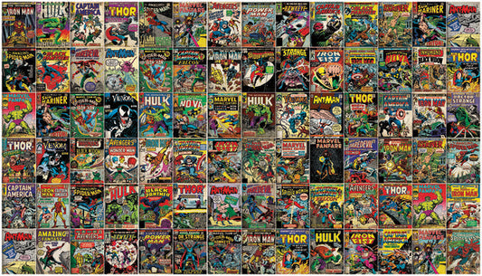 Black/Red/Green Marvel Comic Cover Peel And Stick Mural