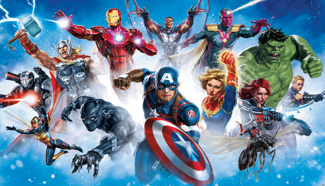 Black/Red/Green Avenger Gallery Art Peel And Stick Mural