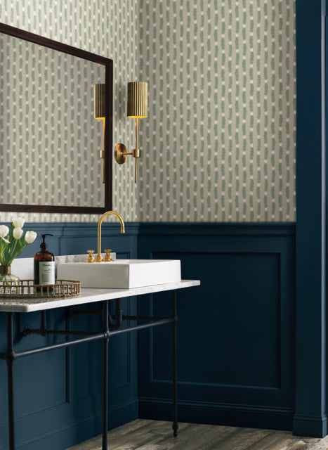 Beige/Green Eden Wallpaper