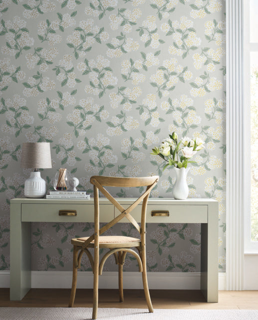 Beige Hydrangea Wallpaper