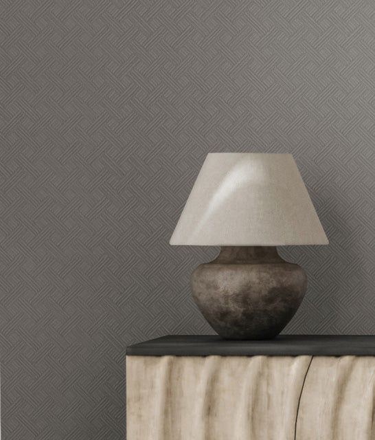 Graphite Wickwork Wallpaper Wickwork