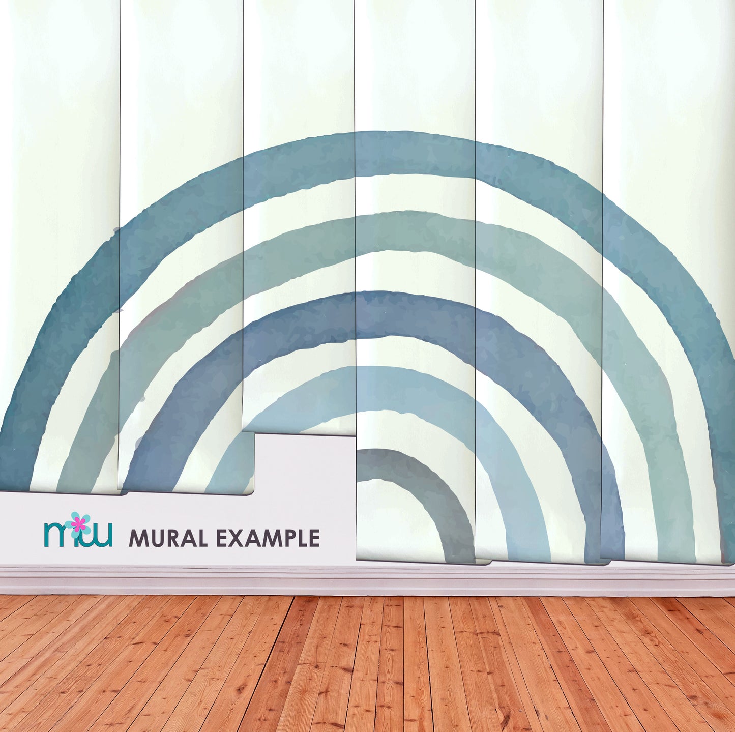 Blue Rainbow wallpaper Mural