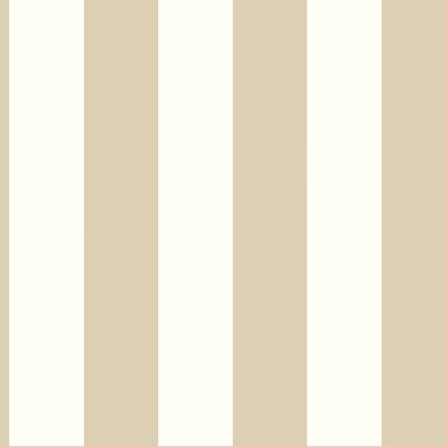 Tan/White 3" Stripe Wallpaper