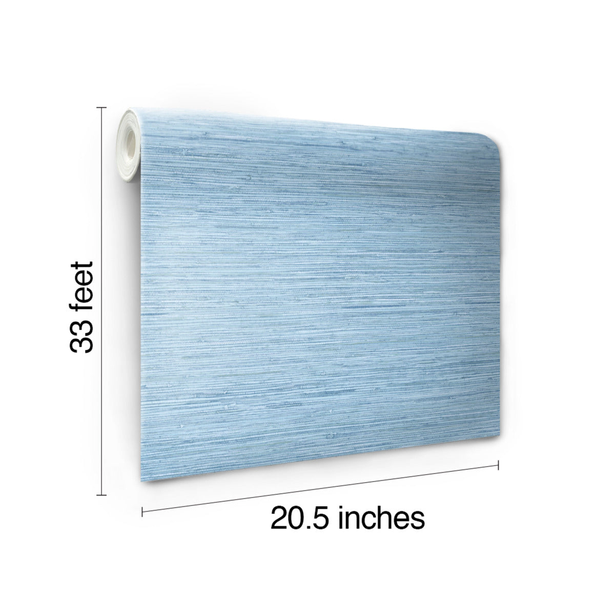 Horizontal Blue Faux Grasscloth Wallpaper