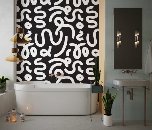 Black and white pattern Wallpaper