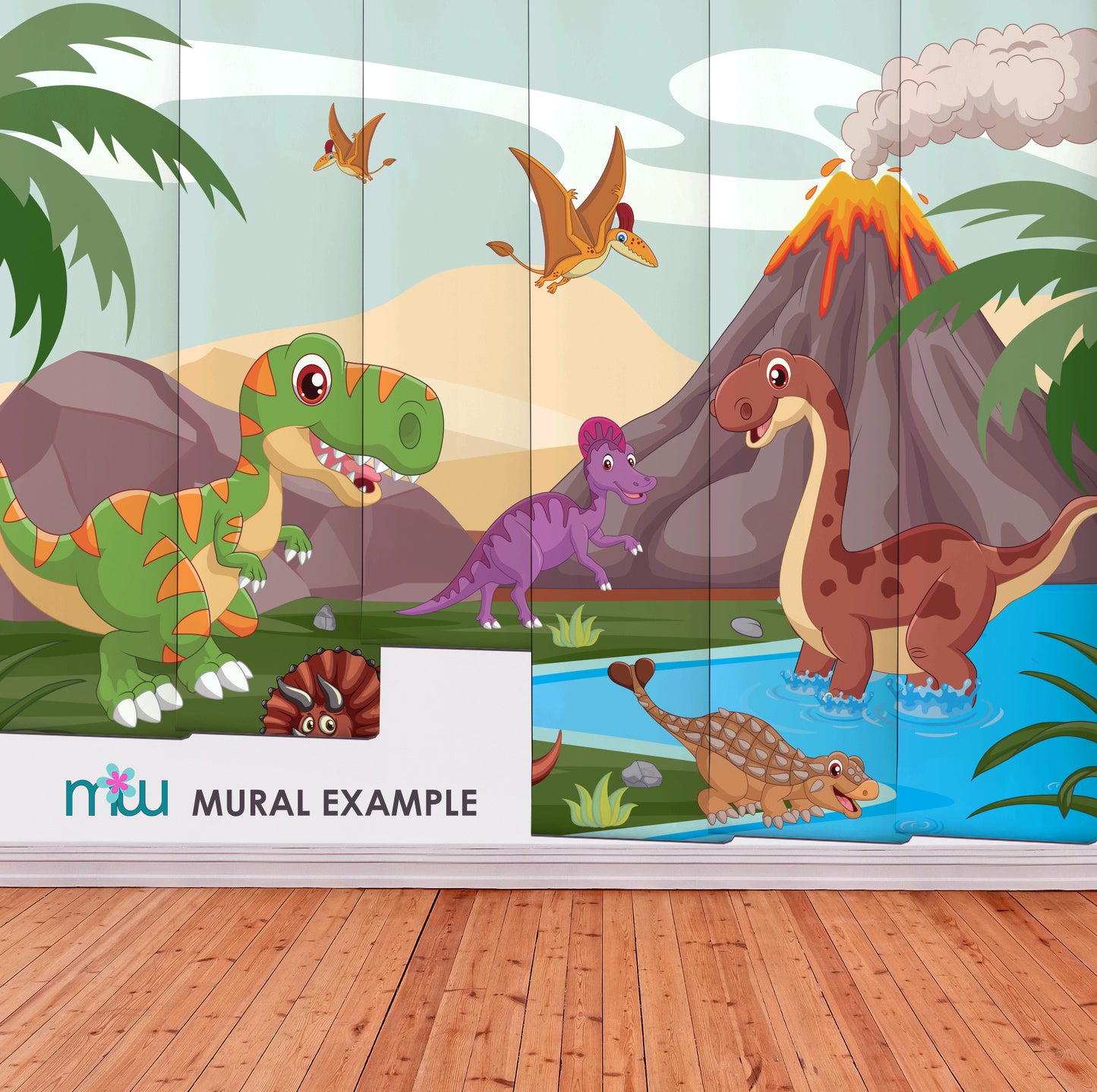 Cartoon Dinosaur wallpaper mural