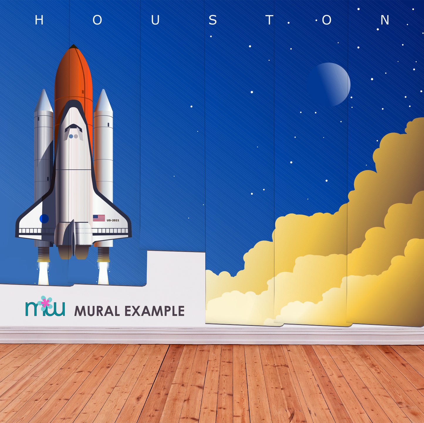 Houston Rocket Launch Mural