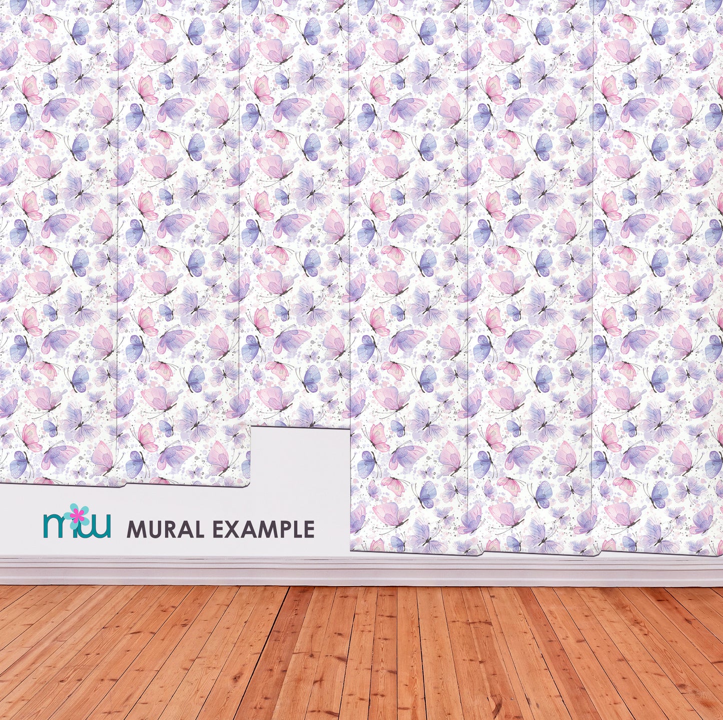violet Butterfly wallpaper Mural