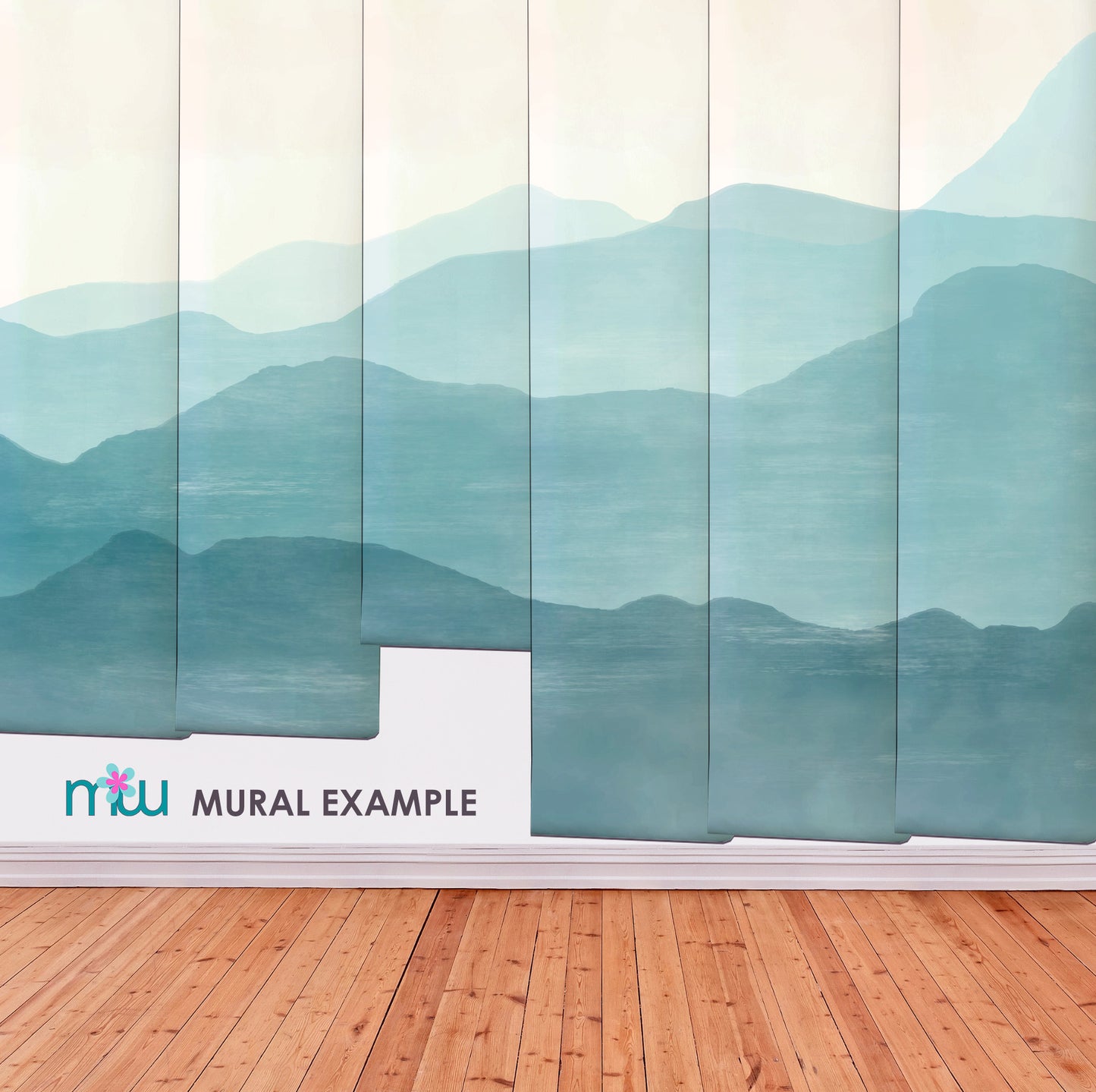 Watercolor Mountain mural