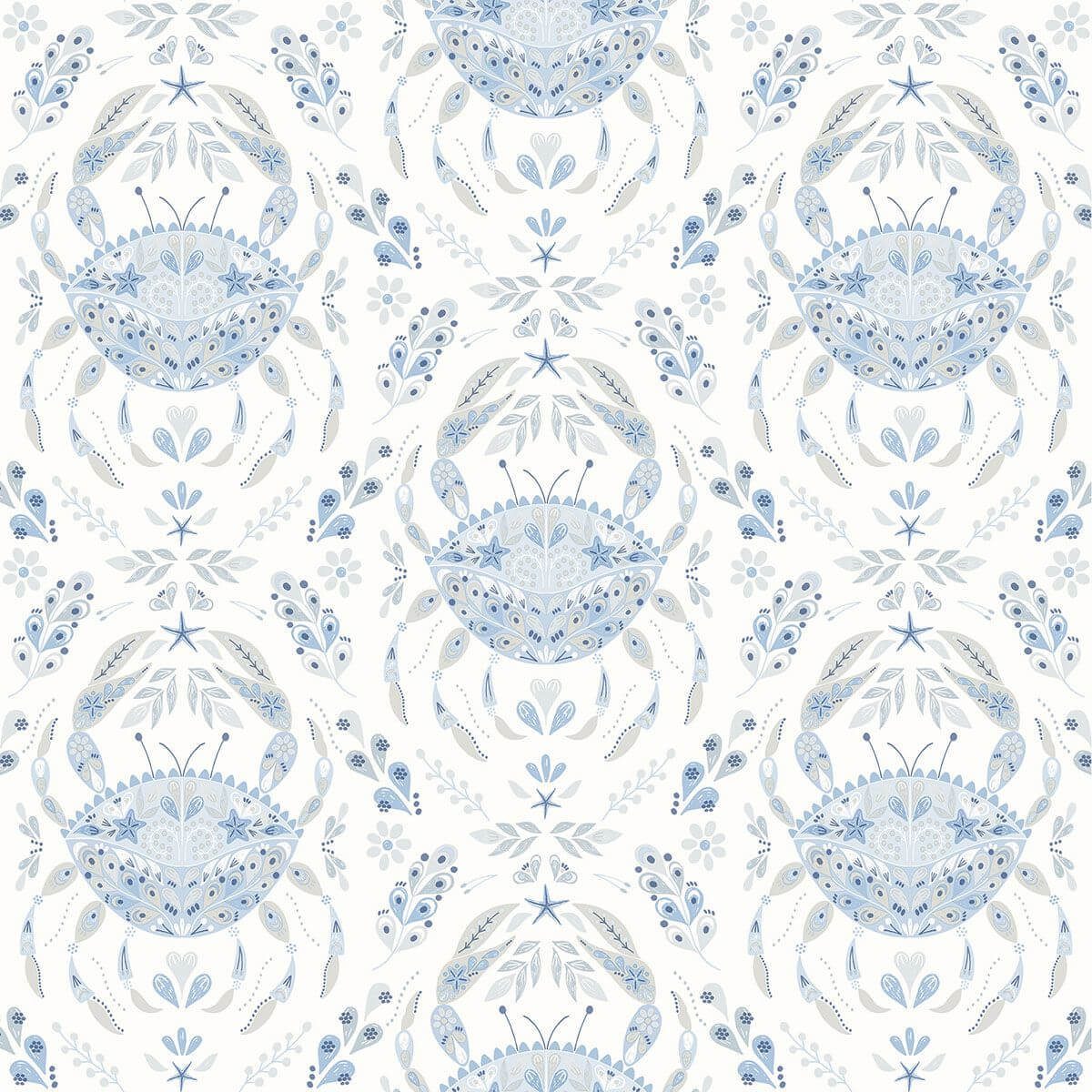 Annapolis Light Blue Crustacean Wallpape -out of stock