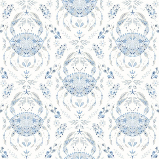 Annapolis Light Blue Crustacean Wallpape -out of stock