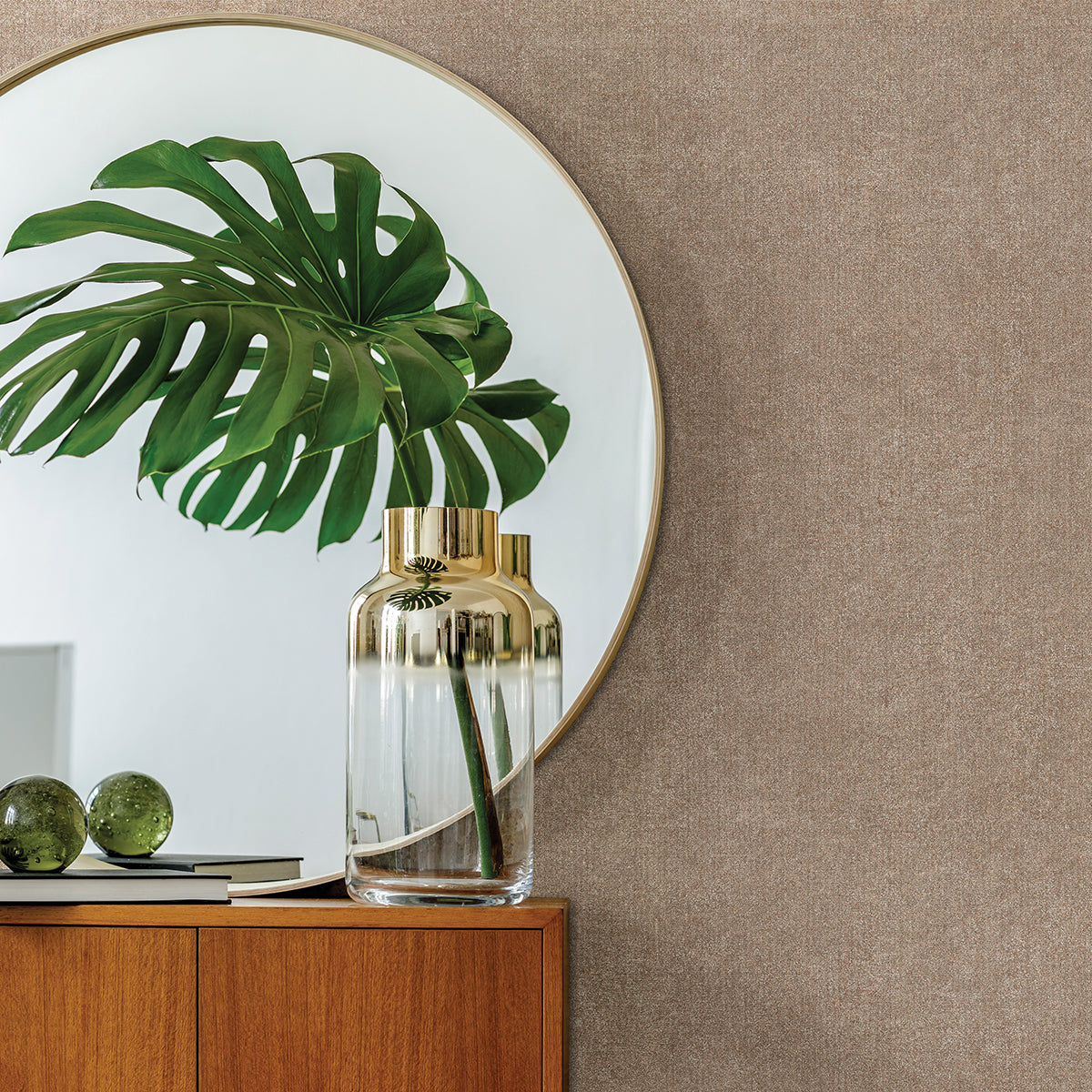 Nysa Rose Gold High Gloss Wallpaper
