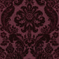 2763-87315 Shadow Merlot Flocked Damask Wallpaper By Brewster