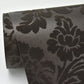 2763-87311 Shadow Brown Flocked Damask Wallpaper By Brewster