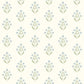 Kova Aquamarine Floral Crest Wallpaper