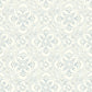 Marjoram Light Blue Floral Tile Wallpaper