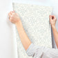 Marjoram Light Blue Floral Tile Wallpaper