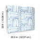 Lolly Blue Arches Wallpaper