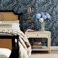 Greenwood Dark Blue Deciduous Wallpaper
