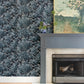 Greenwood Dark Blue Deciduous Wallpaper