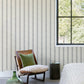 Mandevilla Aqua Vine Stripe Wallpaper