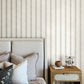 Mandevilla Aqua Vine Stripe Wallpaper
