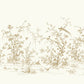 Flowering Vine Chinoiserie Mural- White