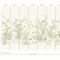 Flowering Vine Chinoiserie Mural- White
