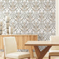 Calluna White & Taupe Wallpaper
