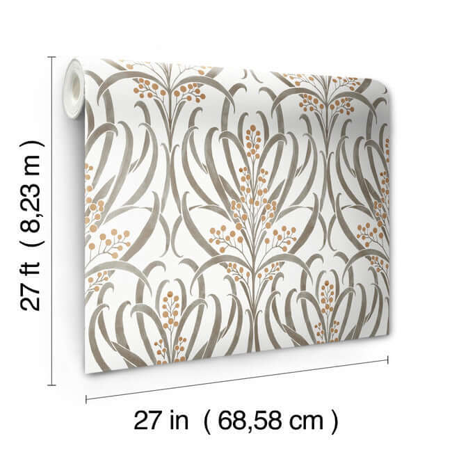 Calluna White & Taupe Wallpaper