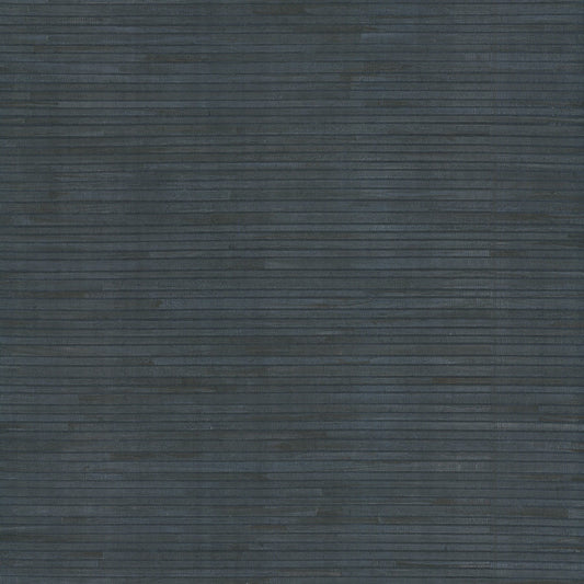 Hyacinth Leaf Wallpaper- Navy