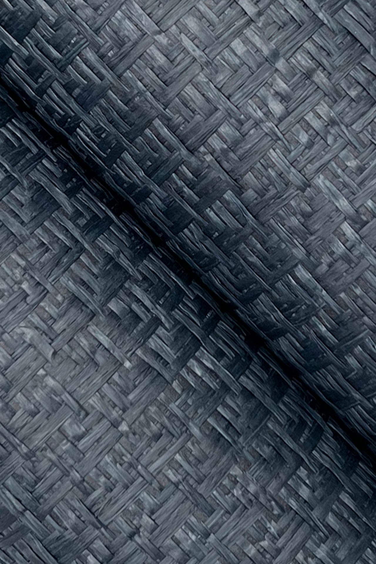 Tatami Weave Wallpaper- Navy