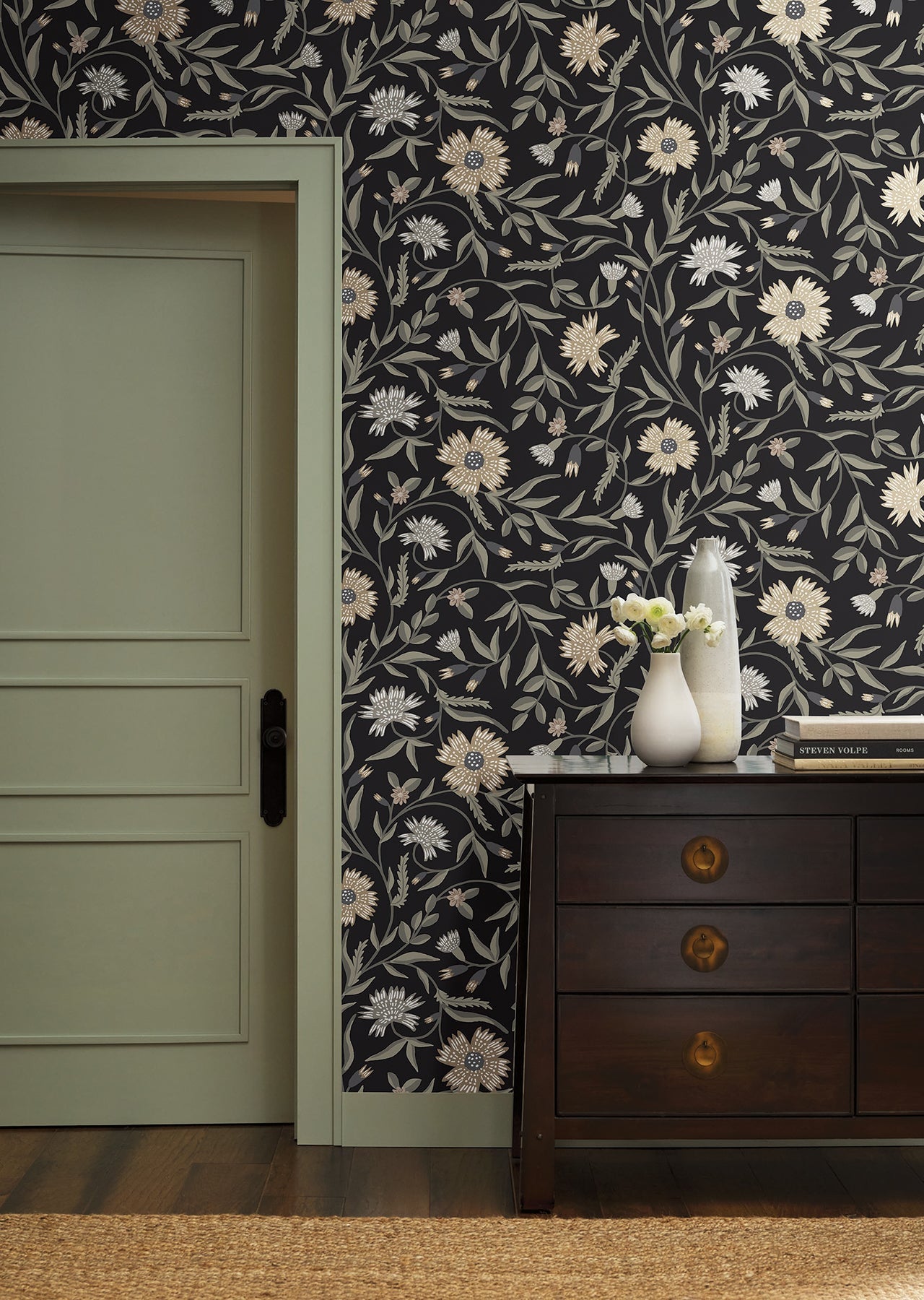 Aster Wallpaper- Black